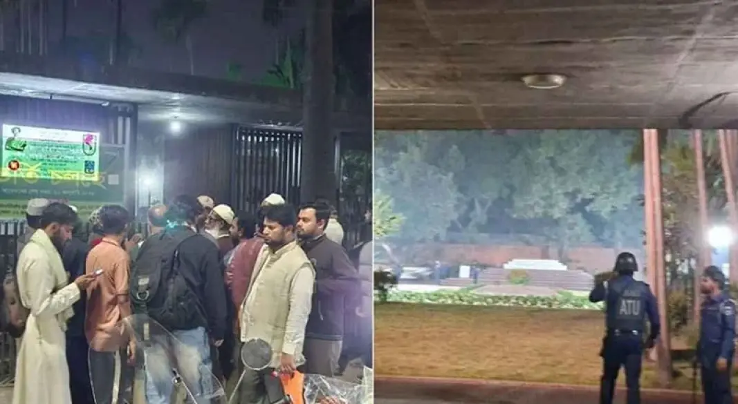 ওসমান হাদির কবর দেখতে মানুষের ভিড়, রাতভর প্রহরায় থাকবে পুলিশ