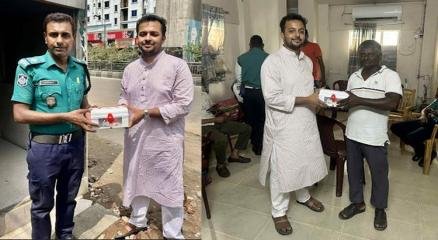 ট্রাফিক পুলিশ বক্সে প্রাথমিক চিকিৎসা সুবিধার জন্য ফার্স্ট এইড বক্স দিয়েছে ছাত্রদল